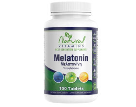 Natural Vitamins Melatonin 1mg Συμπλήρωμα Διατροφής με Μελατονίνη, 100 ταμπλέτες