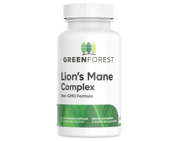 Natural Vitamins Green Forest Lion’s Mane Complex Συμπλήρωμα Διατροφής για τη Βελτίωση της Μνήμης & τη Συγκέντρωση, 60 φυτικές κάψουλες 