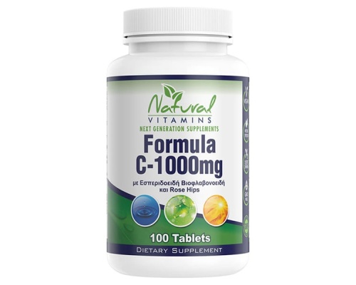 Natural Vitamins Formula C-1000mg Συμπλήρωμα Διατροφής για το Ανοσοποιητικό, 100 ταμπλέτες