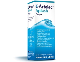Baush & Lomb Artelac Splash Drops Λιπαντικό Ματιών & για Ενυδάτωση Όλων των Φακών Επαφής, 10ml