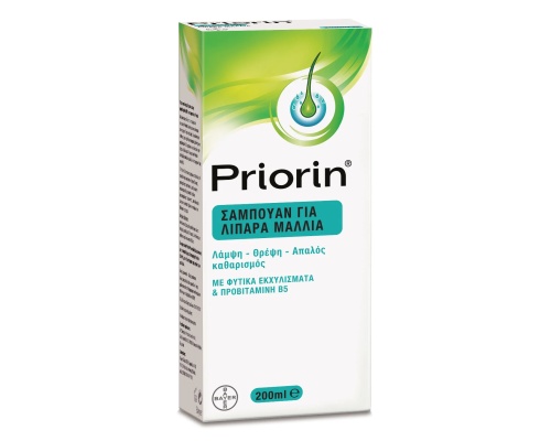 BAYER Priorin shampoo Σαμπουάν για την τριχόπτωση λιπαρά μαλλιά 200ml