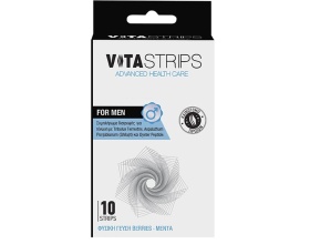 VITASTRIPS FOR MEN Συμπλήρωμα Διατροφής για τις Ανάγκες Τόνωσης του Άνδρα με φυσική γεύση Berries-Μέντα  , 10 ταινίες