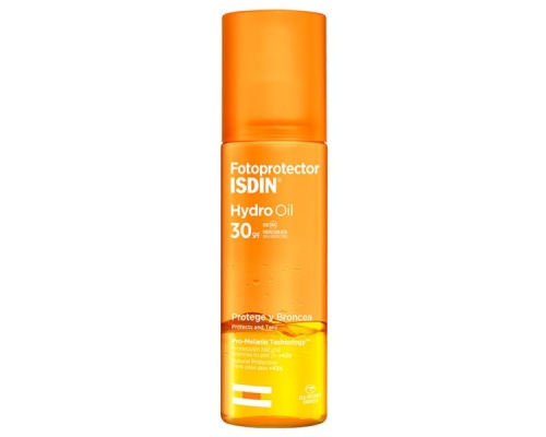 ISDIN Fotoprotector Hydro Oil Protect & Tan Διφασικό Αντηλιακό Σώματος για Φυσική Ενίσχυση του Μαυρίσματος με SPF30, 200ml