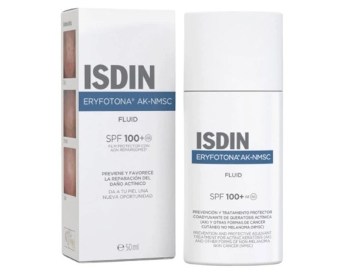 ISDIN Eryfotona AK-NMSC Fluid SPF100+ Προλαμβάνει & Διορθώνει τις Ακτινικές Βλάβες Eryfotona AK-NMSC, 50ml