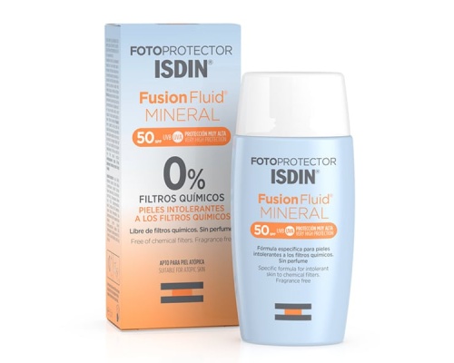 ISDIN Fotoprotector Fusion Fluid Mineral Ρευστό Αντηλιακό Προσώπου με SPF50 & 0% Χημικά Φίλτρα, 50ml
