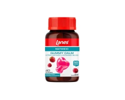 LANES Gummy Calm Magnesium Citrate Συμπλήρωμα Διατροφής σε Ζελεδάκια με Κιτρικό Μαγνήσιο & Βιταμίνες για Αρμονία του Μυικού & Νευρικού Συστήματος με γεύση Ράσμπερι, 40 ζελεδάκια