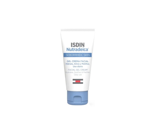 ISDIN Nutradeica Seborrheic Skin Facial Gel Cream Ενυδατική Κρέμα Τζελ Προσώπου για Δέρμα με Σμηγματορροϊκή Τάση, 50ml