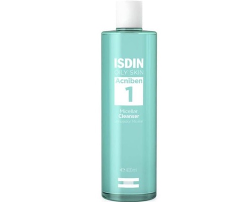 ISDIN Oily Skin Acniben 1 Micellar Cleanser Νερό Καθαρισμού Προσώπου για Λιπαρό Δέρμα, 400ml