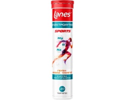 LANES Electrolytes Sports Συμπλήρωμα με Ηλεκτρολύτες, Μέταλλα & Βιταμίνες για Ενέργεια & Φυσική Λειτουργία Μυών, 20 αναβράζοντα δισκία