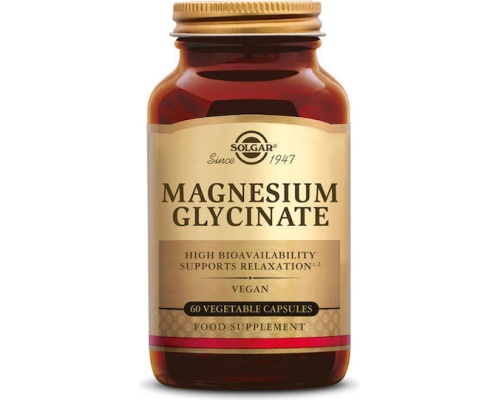 SOLGAR Magnesium Glycinate Διγλυκινικό Μαγνήσιο, 60 κάψουλες