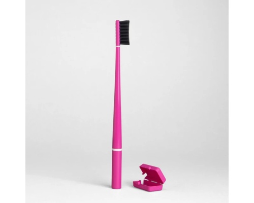 PIUMA Toothbrush Bamboo Carbon Soft Very Magenta Μαλακή Οδοντόβουρτσα με Ενεργές Τρίχες Άνθρακα σε Ματζέντα Απόχρωση
