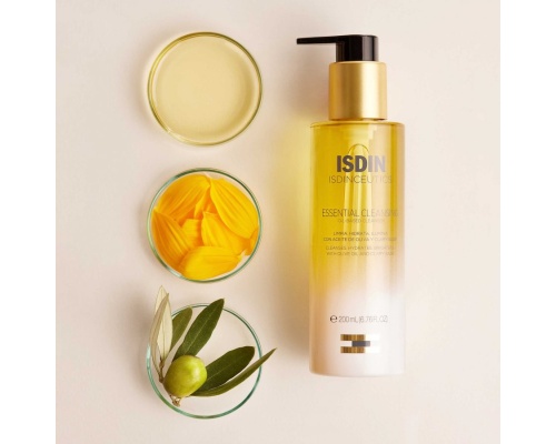 ISDIN Essential Cleansing Oil-Based Έλαιο Καθαρισμού Προσώπου με Ελαιόλαδο & Φασκόμηλο, 200ml