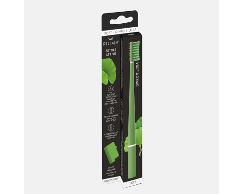PIUMA Toothbrush Ginko Biloba Soft Μαλακή Οδοντόβουρτσα με Ginkgo Biloba 