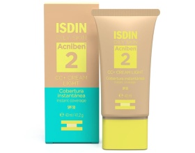 ISDIN Oily Skin Acniben 2 CC+ Cream Light Ενυδατική Κρέμα για Λιπαρό Δέρμα με Άμεση Κάλυψη & SPF30, 40ml