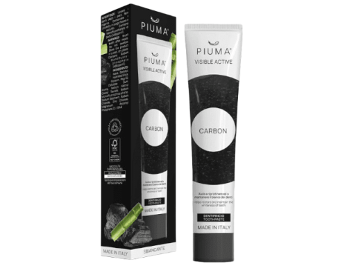 PIUMA Visible Active Carbon Οδοντόκρεμα με Άνθρακα Μπαμπού & Γεύση Μέντας, 75ml