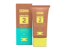 ISDIN Oily Skin Acniben 2 CC+ Cream Bronze Ενυδατική Κρέμα για Λιπαρό Δέρμα με Άμεση Κάλυψη & SPF30, 40ml