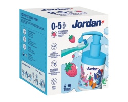 Jordan Strawberry Toothpaste 0-5 years Παιδική Οδοντόκρεμα από 0-5 ετών με Γεύση Φράουλα, 150ml