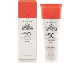 YOUTH LAB, Daily Sunscreen Gel Cream SPF 50 Oily Skin Sunscreen face cream with color, for high protection and matte effect on oily skin, 50ml YOUTH LAB, Daily Sunscreen Gel Cream SPF 50 Oily Skin Sunscreen face cream with color, for high protection and matte effect on oily skin, 50ml